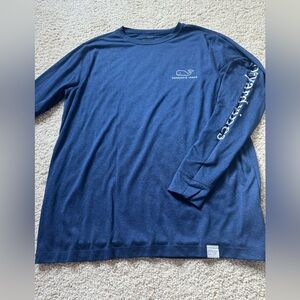 Vineyard Vines Men's navy Blue Long Sleeve Shirt performance medium